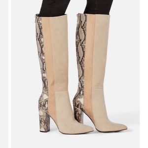 JustFab Veran Color Blocked Heeled Boot size 8